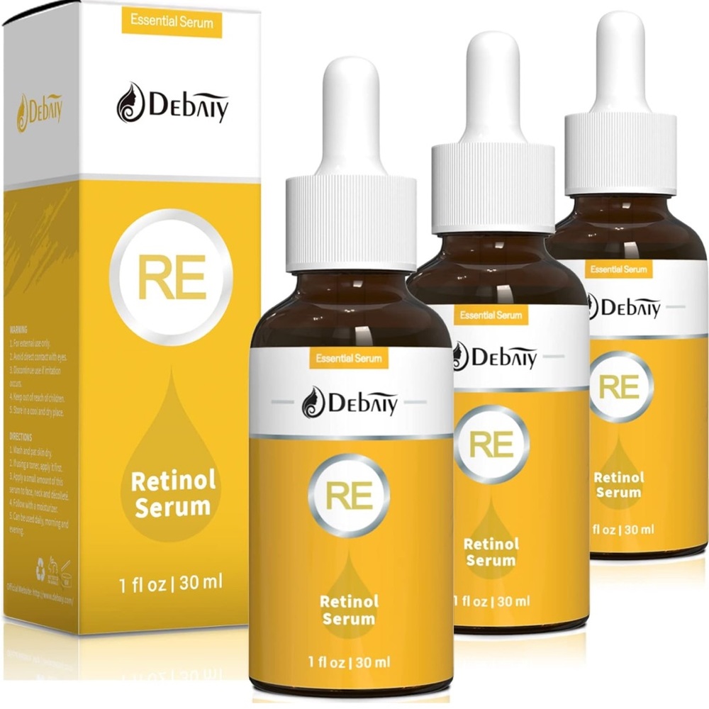 New Sealed DEBAIY 3 Pack Retinol Anti Aging Serum Refreshing Moisturize for Skin